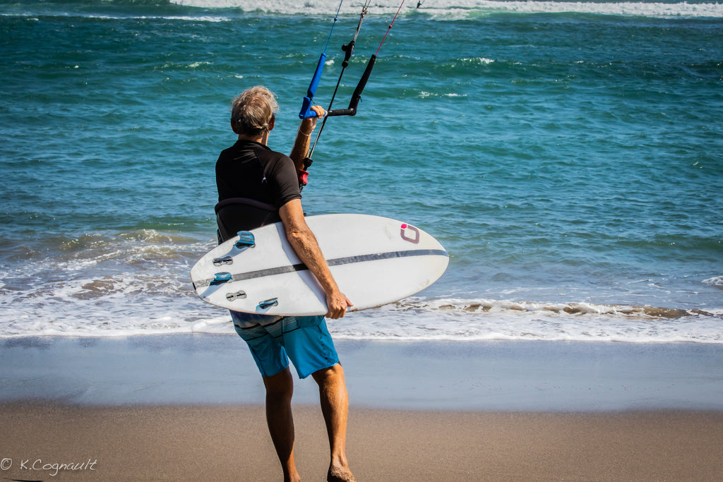 John Pendry on the Ozone Wave Kite Board